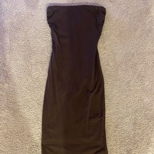 midi brown bodycon dress